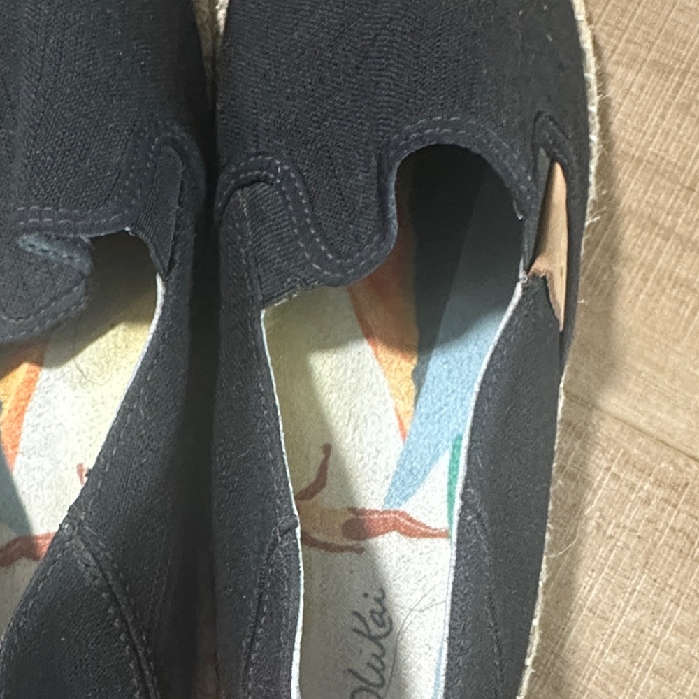 OluKai Black Canvas Slip-On Espadrille - Picture 8 of 12